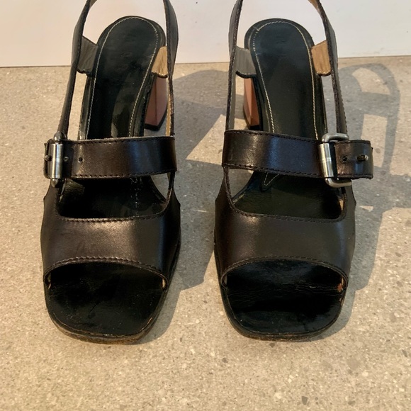 Marni Black Slip-on with brown block heels - Picture 8 of 9